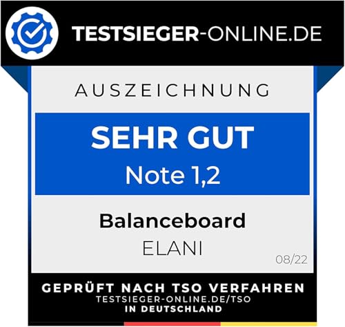 ELANI Rutschfestes Balance-Board für Erwachsene bis 150kg für Physiotherapie zur Stärkung der Balance & Koordination | Balance Board für Schreibtisch - 8