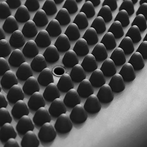 BODYMATE Ballsitzkissen inkl. Pumpe SCHWARZ 34cm Durchmesser - Balance-Kissen, Luftkissen, Balance Pad, Noppenkissen - Core-, Fitness-, Reha-, Koordinations- und Rückentraining - 8