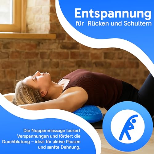 Retoo Ballsitzkissen mit Durchmesser, Balancekissen, Orthopädisches Sitzballkissen - 4