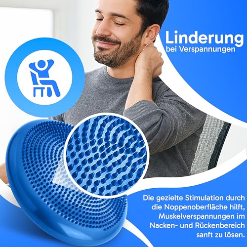 Retoo Ballsitzkissen mit Durchmesser, Balancekissen, Orthopädisches Sitzballkissen - 6