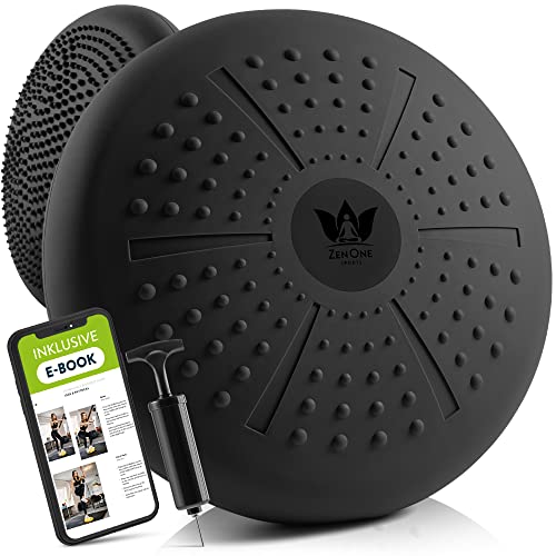 ZenOne Sports Ballsitzkissen, orthopädisches Sitzkissen, Luftkissen für Koordinations- & Rückentraining, Balance-Kissen für Reha, Core-, Fitnesstraining, inkl. Pumpe, E-Book & Workout-Guide & -Video - 2