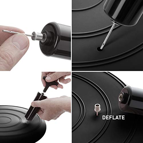 BODYMATE Ballsitzkissen Comfort inkl. Pumpe SCHWARZ 33cm Durchmesser - Balance-Kissen, Sitzballkissen, Luftkissen, Balance Pad - Core-, Fitness-, Reha-, Koordinations- und Rückentraining - 5