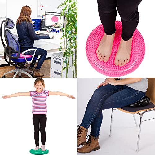 MOVIT Ballsitzkissen DYNAMIC SEAT inkl. Pumpe, Durchmesser 33cm, lila, schadstoffgeprüft, Luftkissen Noppenkissen Balance Kissen - 10