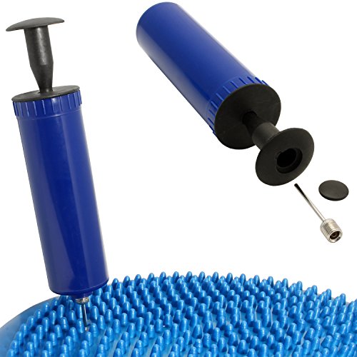 CampTeck U6765 Luftkissen Sitzen Aufblasbar Ballsitzkissen Balance-Kissen mit verbesserter Handpumpe für Fitness, Geschicklichkeit, Rückentraining, Yoga, Bequemes Sitzen usw. - Blau, 32cm - 4