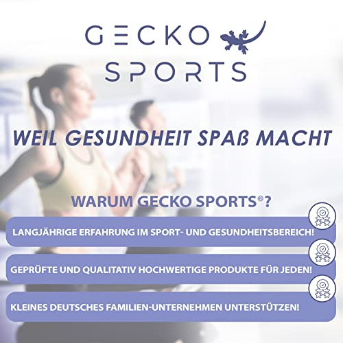 Gecko Sports® Balance Kissen in Schwarz, 33cm, mit Pumpe, Ballsitzkissen, Balancekissen – Glatte und Noppen-Oberfläche für Komfortable Nutzung - 7