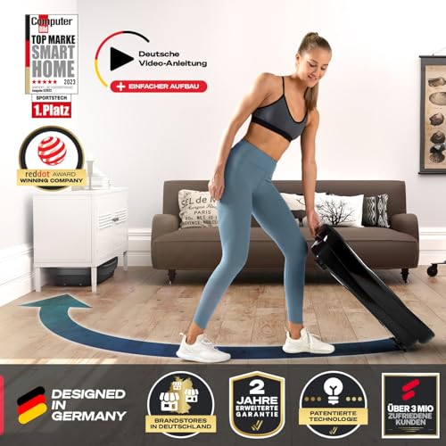 Sportstech Vibrationsplatte VP250 | Deutsche Qualitätsmarke | Curved Slim Design | Fettverbrennung & Muskelaufbau | leiser Motor mit 180 Stufen | 7+1 Trainingsprogramme inkl. Yoga | mit Bluetooth - 9