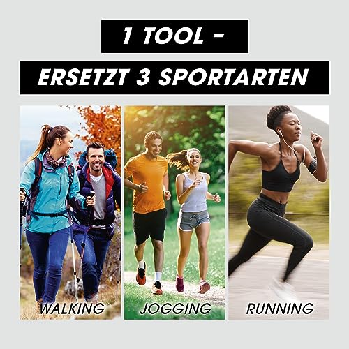 VITALmaxx Vibrationsplatte + Expanderbänder für Ganzkörpertraining zu Hause | 99 Vibrationsstufen | 10 voreingestellte Programme | Großes LCD-Display | rutschfest | 3 Vibrationszonen [Weiß-Champagner] - 7