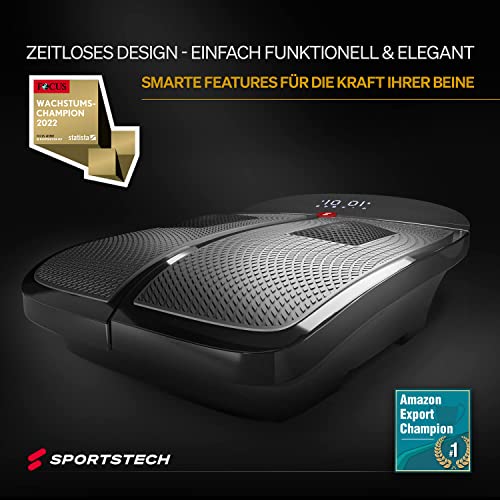 Sportstech 2in1-Vibrationsplatte 3D Massage & Fitness zuhause | Massagegerät mit Wärme gegen kalte Füße | Rüttelplatte für Sport & Abnehmen schnell + LED-Display | VX350 | Deutsche Qualitätsmarke - 5