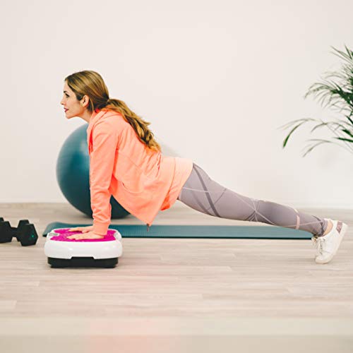 Vibrationsplatte mit Power Dehnbändern und Bluetooth Vibrationsboard Fitness und Sport zum Abnehmen für Zuhause Ultra Slim Rüttelplatte Training Vibrationsgerät Oszillation - 5