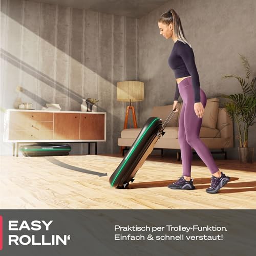 Sportstech 4D Premium Vibrationsplatte | Smart LED I 3 leise Motoren INext-Level Training mit Workout Sitz, Liegestützgriffe etc I Color Touch Display + Bluetooth I Fitness & Yoga für Zuhause |VP500 - 8