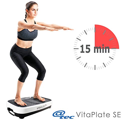 @tec Vibrationsplatte Vitaplate SE Vibration-Trainings-Gerät Fitnessstation effektiver Vibrationstrainer große Trainingsfläche Display Fernbedienung, Fett-Verbrenner - 6