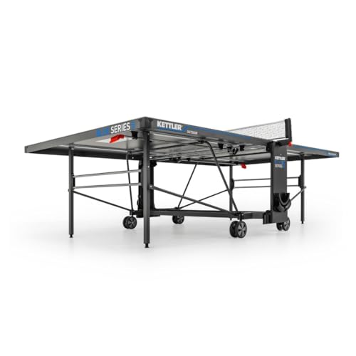 KETTLER K5 Outdoor Profi-Tischtennisplatte | Qualität - Made in Germany (TÜV-geprüft) | Wetterfest | Zusammenklappbar & leicht verstaubar | 5mm Melaminharzplatte | Sichere Lieferung | Leichter Aufbau - 5