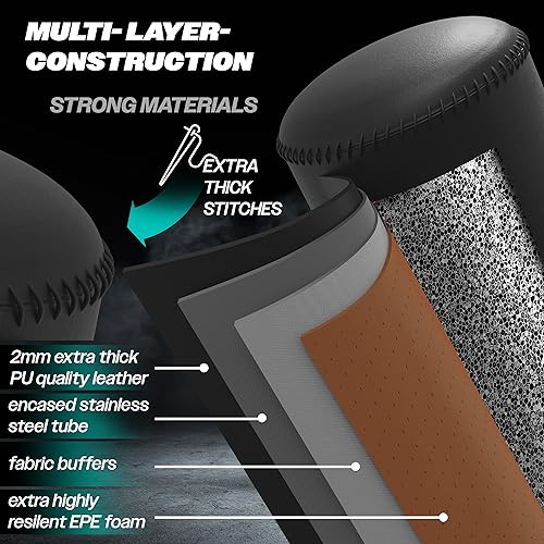 KESSER® Boxsack Set stehend Erwachsene mit Boxhandschuhe + Springseil, Kickboxsack, Freistehender Standboxsack MMA Boxpartner Boxing Trainer Fitness Boxsack mit Saugfuß Schwarz - 7