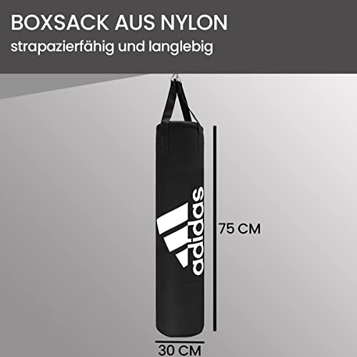 adidas Unisex Jugend Youth Boxing Boxset, Schwarz, Boxsack: 75 x 30 cm - Boxhandschuhe 8 oz EU - 2