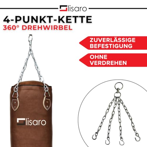 Lisaro Profi Boxsack/Sandsack 150cm | geeig. für Jede Sportart | Ca. 40 kg | gefüllt - 6