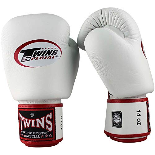 Twins Special Boxhandschuhe, Leder, AIR, weiß-schwarz Größe 14 Oz - 2