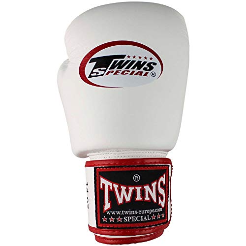 Twins Special Boxhandschuhe, Leder, AIR, weiß-schwarz Größe 14 Oz - 3