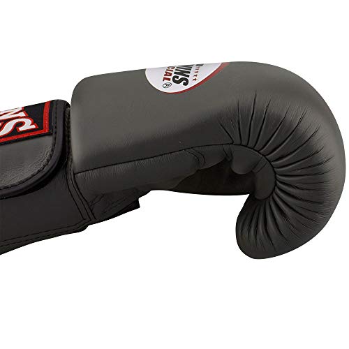 Twins Special Boxhandschuhe, Leder, BGVL-3, grau Größe 10 Oz - 2