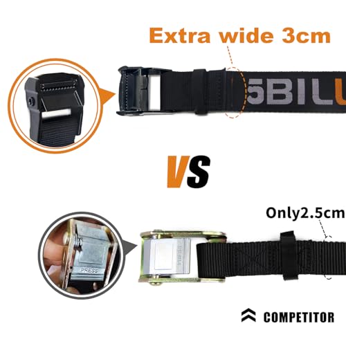 5BILLION Turnringe Holz Gymnastikringe Ringe Turnen für Fitness mit Hochfeste Nylon Gurtbänder - 4