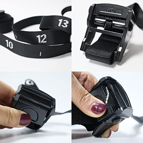 VLFit Turnringe Holz Gymnastikringe Ringe Turnen für Fitness mit Hochfeste Nylon Gurtbänder mit Schnellschnallverschlüßen aus Metall verstellbaren, 28 mm oder 32mm - 5