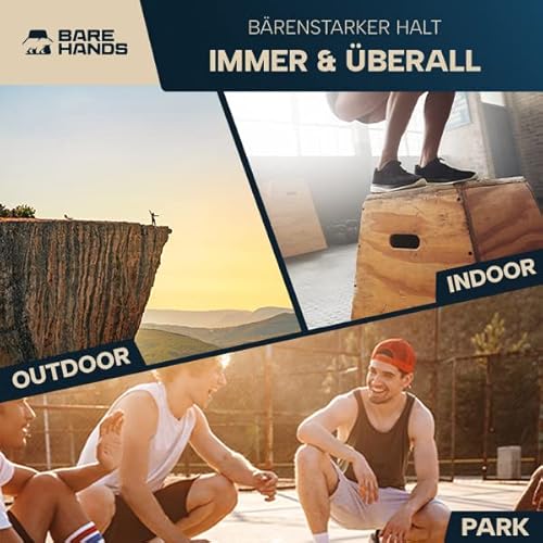 BARE HANDS Liegestützgriffe – 2x gelenksschonende & rutschfeste Holz Liegestützgriffe – Calisthenics Equipment für Indoor & Outdoor – Ideal für Handstand & Liegestütze - 5