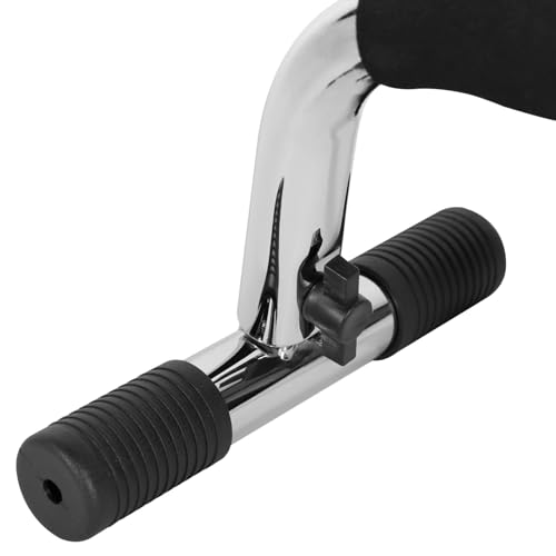GORILLA SPORTS® Liegestützgriffe - 2er Set, rutschfest, Verchromt, Ergonomisch, Schaumstoffgriff - Push Up Griffe, Push up Bars, Liegestützen, Parallettes, Liegestützstangen - 2