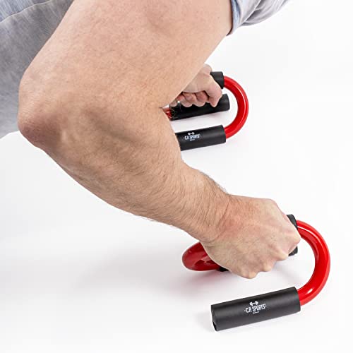 C.P.Sports Premium Liegestützgriffe – Push Up Bars | handgelenkschonende Griffe für Liegestütze Fitness Krafttraining Sport | ideal für Home Gym Workout zuhause | ergonomisch & gepolstert | 2er Set - 2