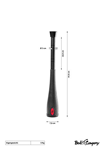 Bad Company Rubber Indian Club Bell I Gummi-ummantelte Schwungkeule für das Ganzkörpertraining I 5 kg - 6