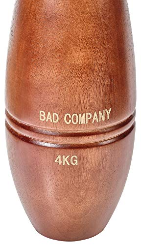 Bad Company Wooden Indian Club Bell I Schwungkeule aus gepresstem Holz inkl. Versieglung I 4 kg - 2