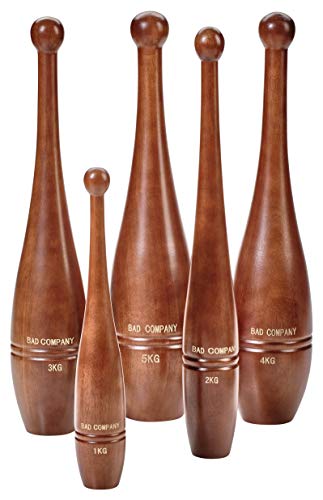 Bad Company Wooden Indian Club Bell I Schwungkeule aus gepresstem Holz inkl. Versieglung I 4 kg - 4