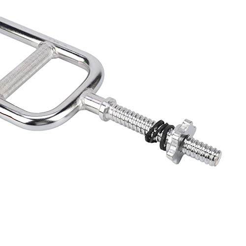 bimiti Trizepstrainer - Ø 25mm, Trizeps Hantelstange, Rahmenhantel mit 2 Sternverschlüsse, Trizeps Bizeps Stange, Bis 80 kg Belastbar, Trizepsstange für Fitnessstudio und Hause Fitness - 3