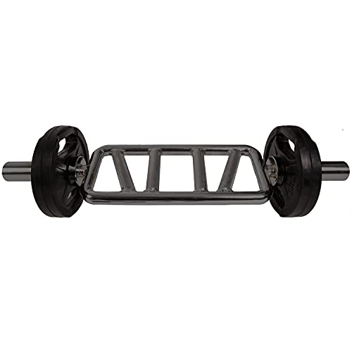 C.P. Sports Trizepsbomber Vollstahl schwarz | Trizepstrainer, Hantelstange 50mm | Rahmenhantel für Trizeps Bizeps Krafttraining Bodybuilding | inkl. Federverschlüsse Paar - 2