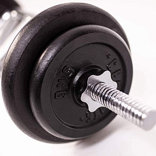 C.P. Sports Trizeps Trainer, Hantelstange 30mm, Trizeps Bizeps Stange, Hantel, Rahmenhantel inkl. Sternverschluß oder Schnellverschluß, Trizepsbomber (gerändelt mit Sternenverschluß) - 4