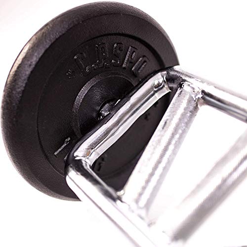 C.P. Sports Trizeps Trainer, Hantelstange 30mm, Trizeps Bizeps Stange, Hantel, Rahmenhantel inkl. Sternverschluß oder Schnellverschluß, Trizepsbomber (gerändelt mit Sternenverschluß) - 5