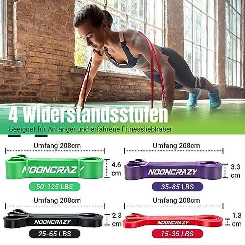 Resistance Bands, 4 Verschiedene Ebenen Widerstandsbänder mit Türanker und Handgriffen, Fitnessbänder für Kraftraining, Training, Physiotherapie, Yoga für Männer und Frauen - 4