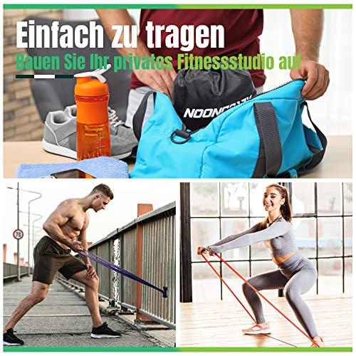 Resistance Bands, 4 Verschiedene Ebenen Widerstandsbänder mit Türanker und Handgriffen, Fitnessbänder für Kraftraining, Training, Physiotherapie, Yoga für Männer und Frauen - 7