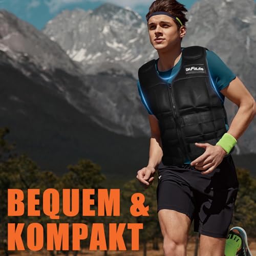 DH FitLife Verstellbare Gewichtsweste 20KG zum Muskelaufbau u. Krafttraining - 2
