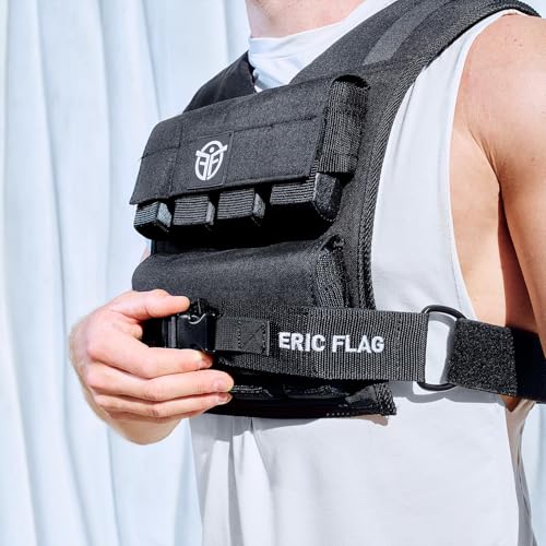 Eric Flag – Gewichtsweste 20kg oder 10kg, Herausnehmbare Metall-Gewichte - 2