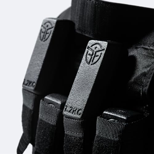 Eric Flag – Gewichtsweste 20kg oder 10kg, Herausnehmbare Metall-Gewichte - 6