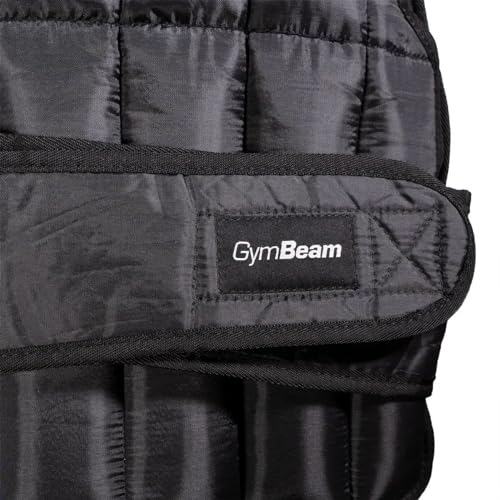 GymBeam Gewichtsweste - Effektives Fitness-Accessoire, mit Klettverschluss, anpassbares Gewicht, verbessert die Intensität und Kalorienverbrennung beim Kraft- und Gewichtstraining Schwarz (10 kg) - 2