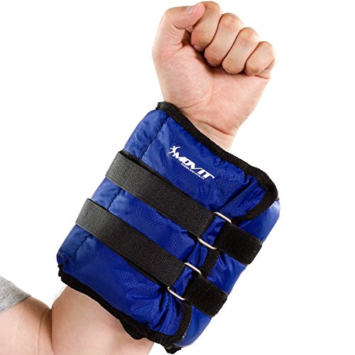 MOVIT 2er Set Gewichtsmanschetten für Hand- und Fußgelenke 2x 4,0kg Laufgewichte blau - 2