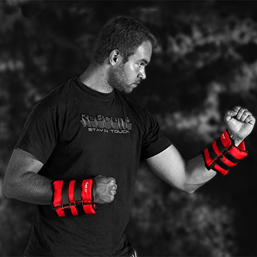 MOVIT 2er Set Gewichtsmanschetten für Hand- und Fußgelenke 2x 2,5kg Laufgewichte oliv - 3