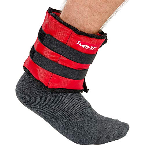 MOVIT 2er Set Gewichtsmanschetten für Hand- und Fußgelenke 2x 2,5kg Laufgewichte oliv - 4