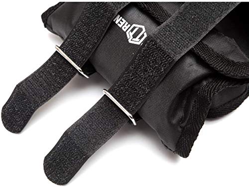 Sporttrend 24® Gewichtsmanschetten 0,5kg, 0,75kg, 1kg, 1,5kg, 2kg, 2,5kg, 3kg, 3,5kg, 4kg, 4,5kg, 5kg im 2er Set - maximaler Halt durch starken Klettverschluss, Fußgewichte, (Schwarz, 2 x 1,5kg) - 6