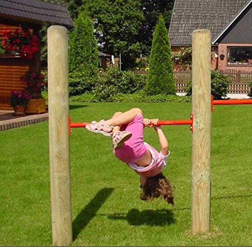 Reckstange rot, 125 cm lang, inkl. Schrauben mit Abdeckkappen - 3