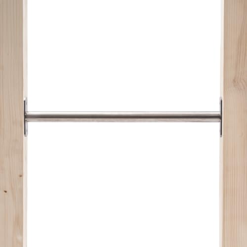 Reckstange Turnstange Gymnastikstange Metallstange (125 cm Edelstahl) Reck aus Stahl zum Befestigen am Schaukel oder Klettergerüst auch als Gymnastik oder Turnstange auch für öffentliche Spielplätze - 5