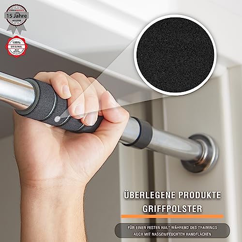 Ultrasport 2-Wege-Klimmzugstange, individuell einstellbar für Länge 66,5-93 cm, Klimmzugstange aus stabilem Stahl, belastbar bis 100 kg, Türreck für effektives Training der Oberkörpermuskulatur - 4