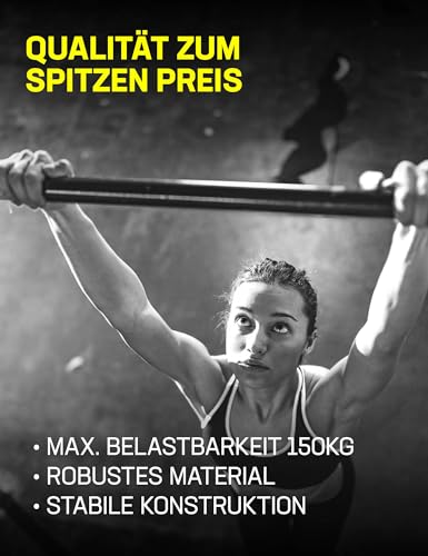 SPORTINATOR® Klimmzugstange zum Einspannen im Türrahmen, für dein Home-Gym. Länge 60–102 cm, kompakt, sicher & schnell ohne Bohren, belastbar bis 150 kg - 5