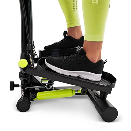Hop-Sport Stepper HS-055S, Side Stepper perfekt für Zuhause, mit verstellbarem Haltegriff und Trainingsbändern, verstellbare Tritthöhe - 8