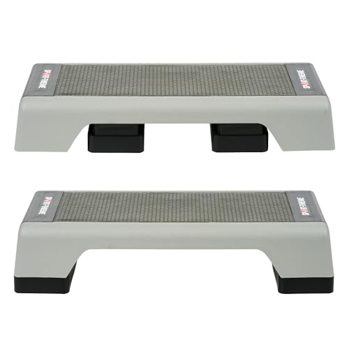 Sport-Thieme Aerobic-Stepper, Steppbrett | Rutschfestes, Höhenverstellbares Trainings Stepbench für zu Hause | Bis 100 kg belastbar | In Zwei Größen | Grau o. Blau | Markenqualität - 3